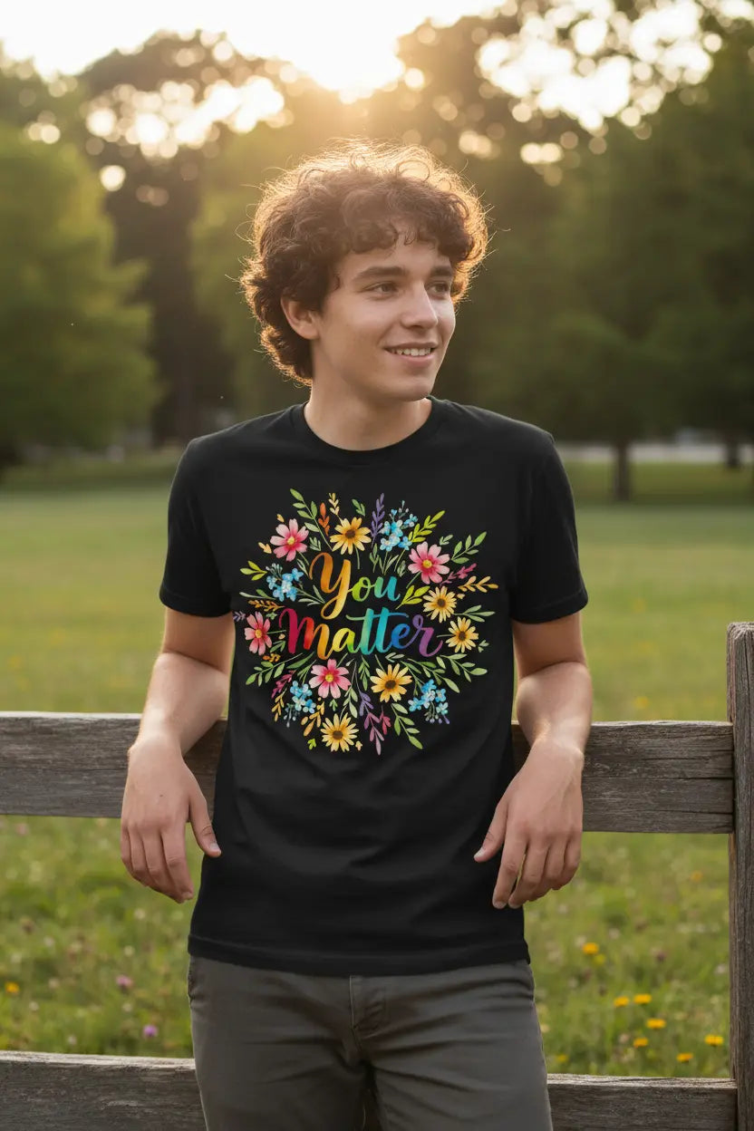 You Matter Floral T-Shirt