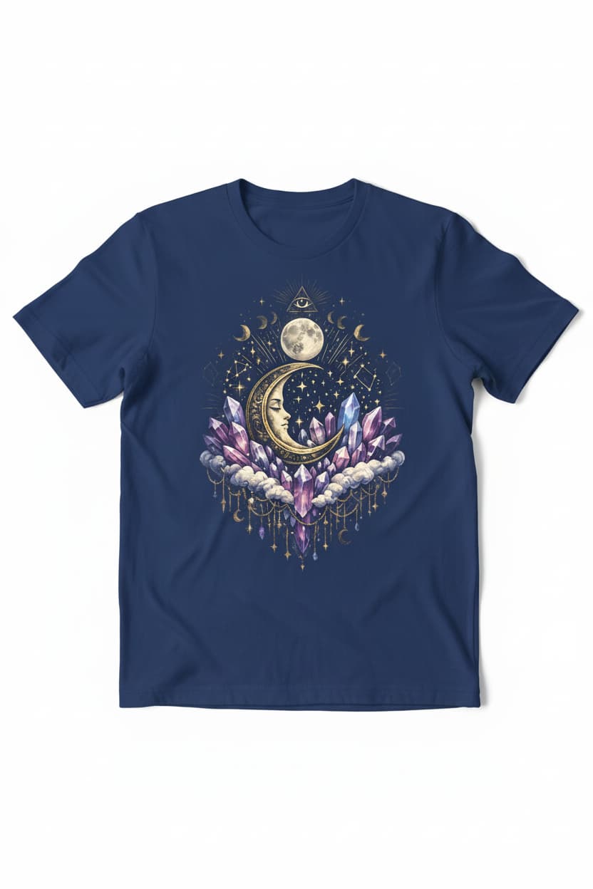 Celestial Moon Crystal Tee