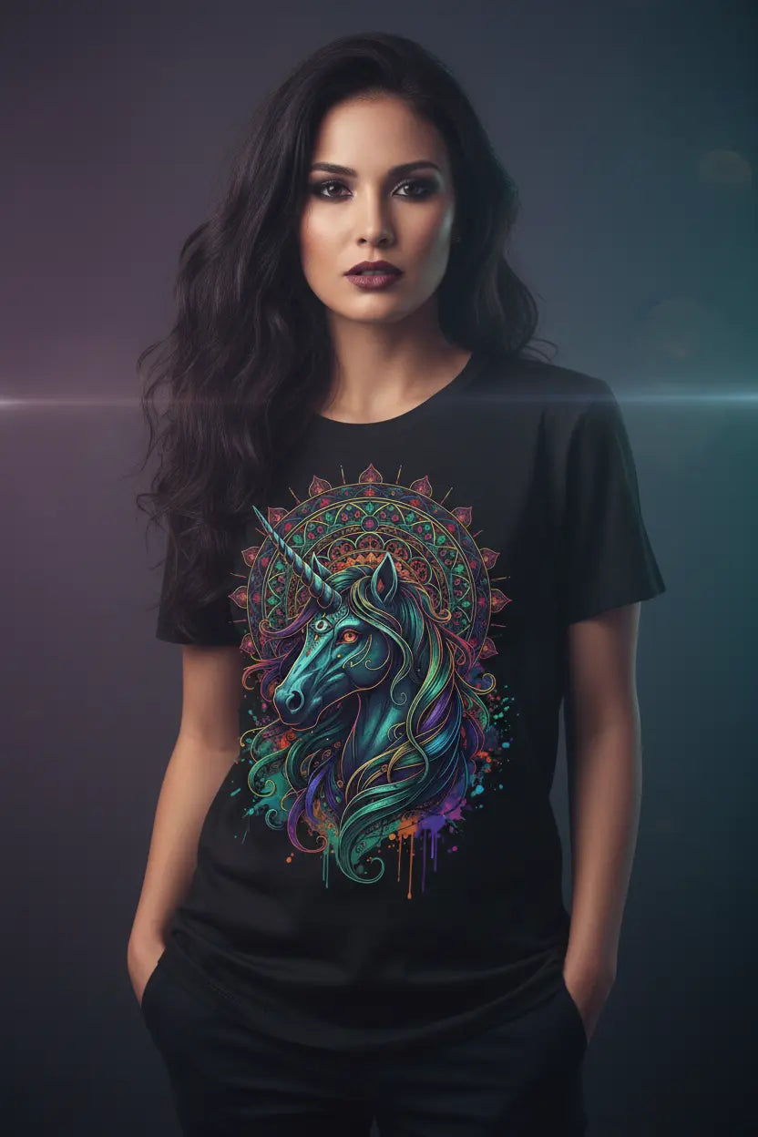Dark Unicorn Mandala Tee