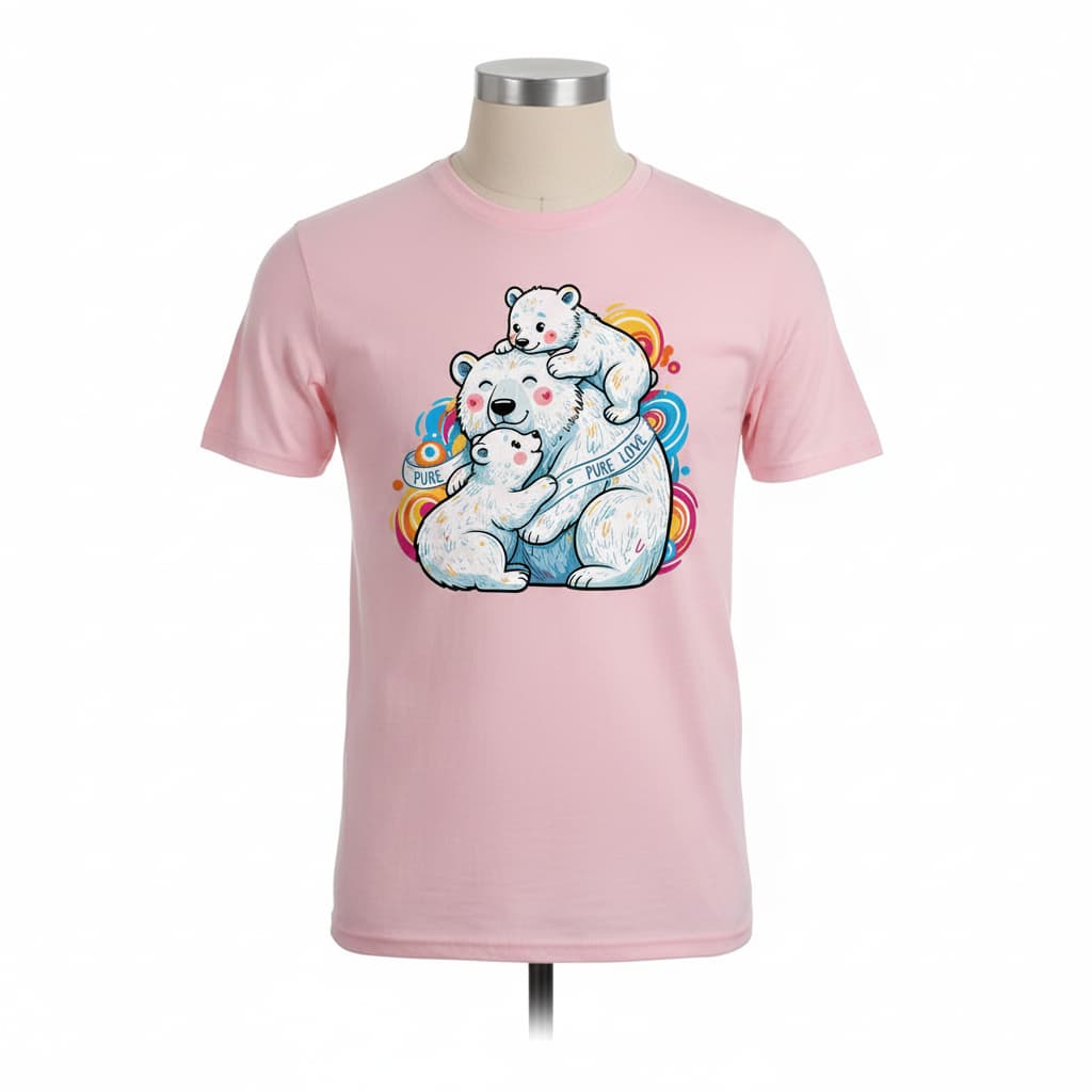 Gigi Polar Bear & Cubs Graphic Tee