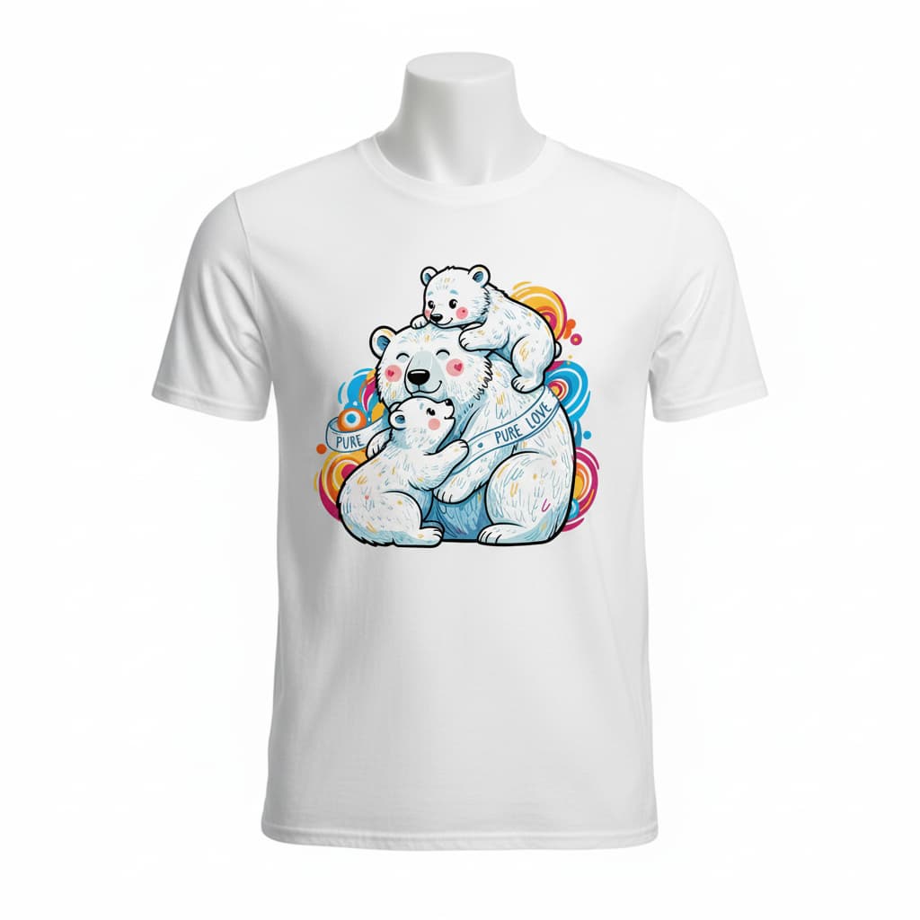 Gigi Polar Bear & Cubs Graphic Tee