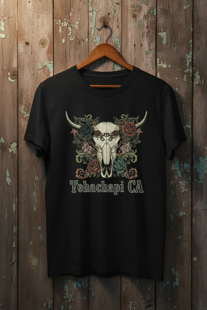 Tehachapi CA Cow Skull Tee