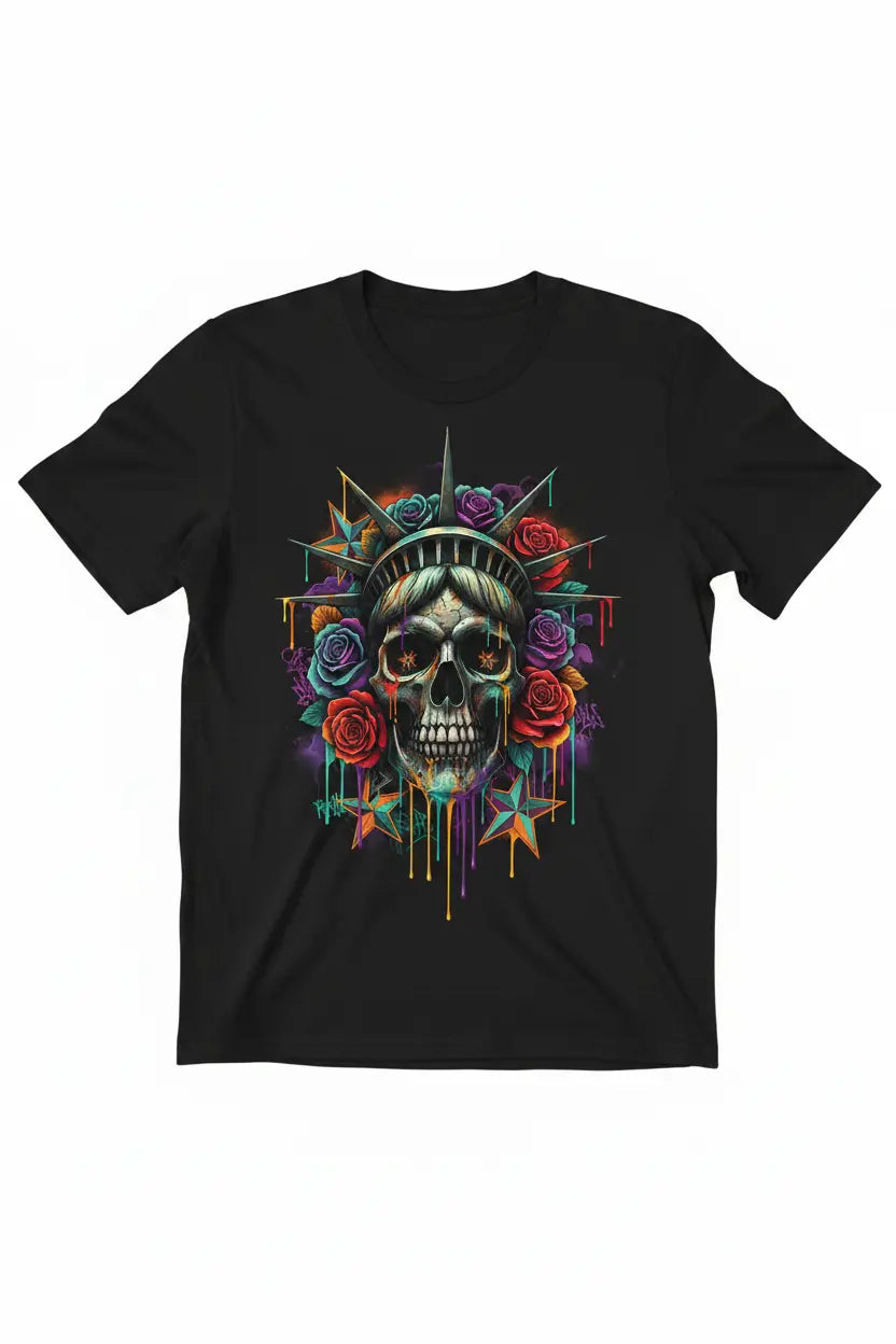 Lady Liberty Skull Tee