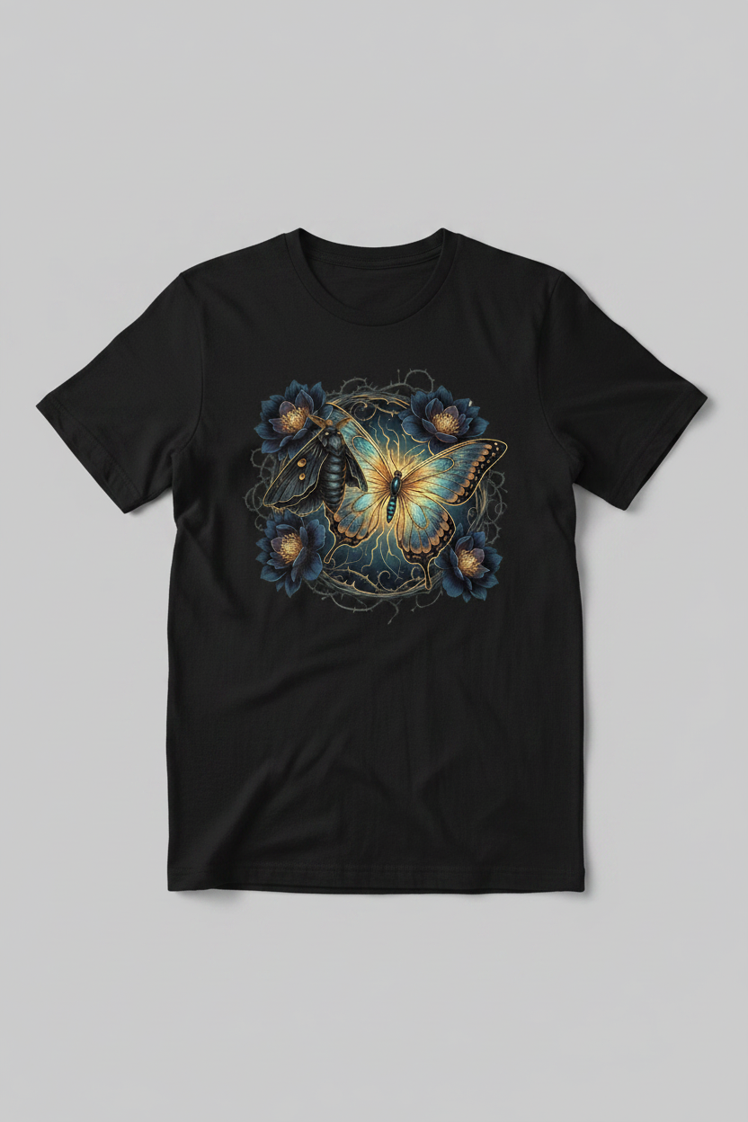 Moth to Butterfly - Black Shirt