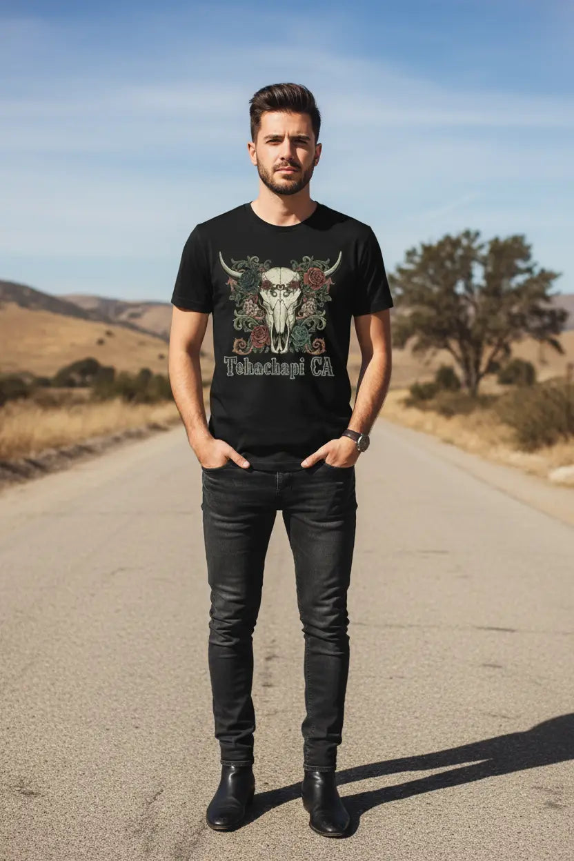 Tehachapi CA Cow Skull Tee