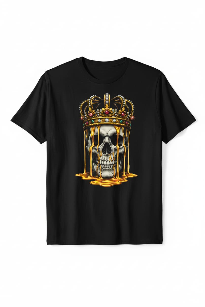 Skull King – Gold Drip Crown Tee