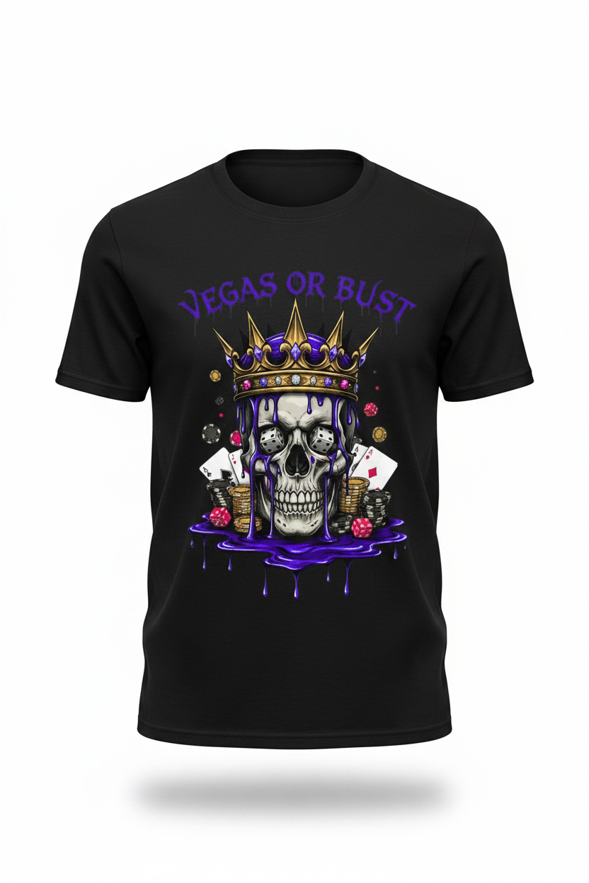 Vegas or Bust Purple - Ghost Mannequin