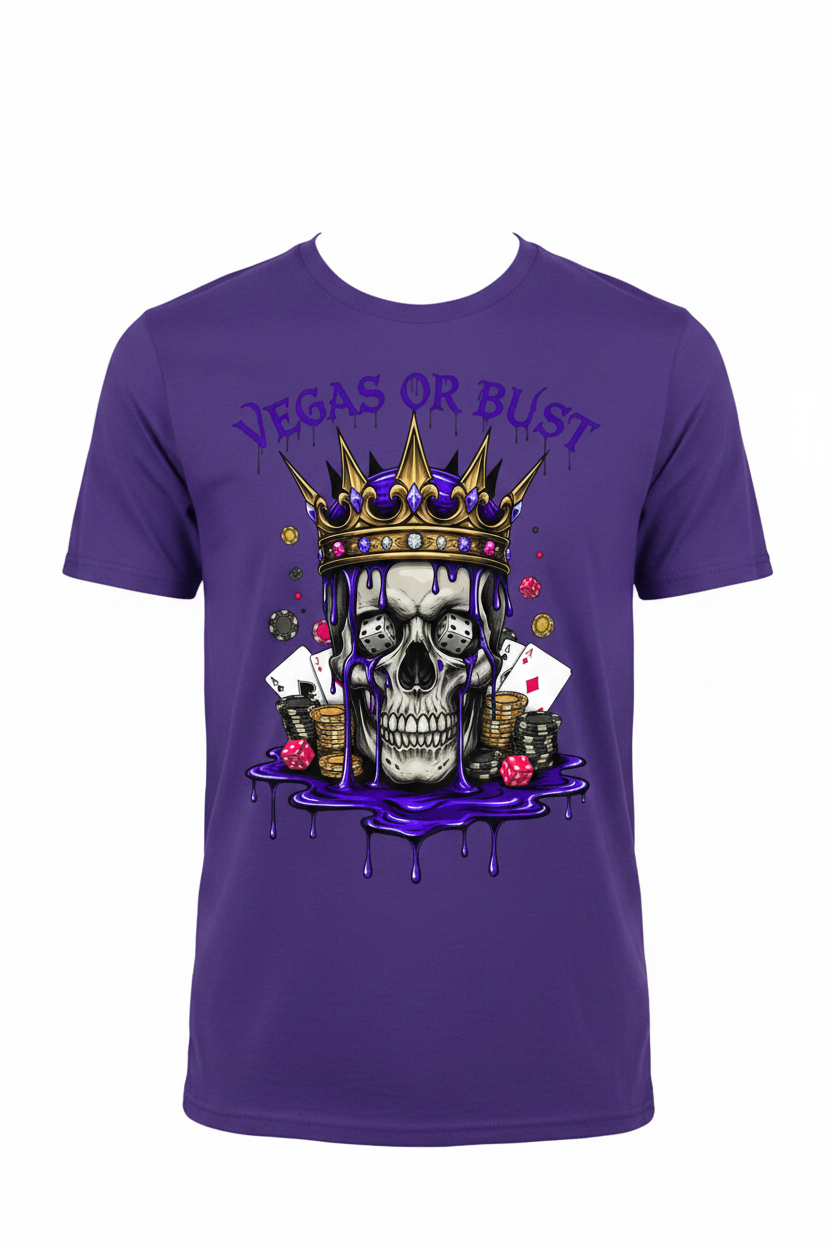 Vegas or Bust - Purple Shirt Ghost Mannequin